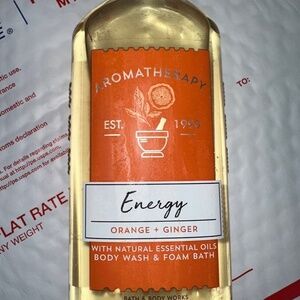 Bath and Body Works‎ energy ORANGE + GINGER Aromatherapy Shower Gel